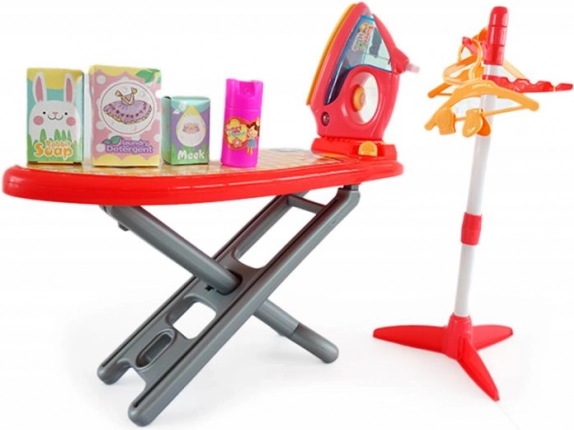 Kinderstrijkplank met strijkijzer en accessoires