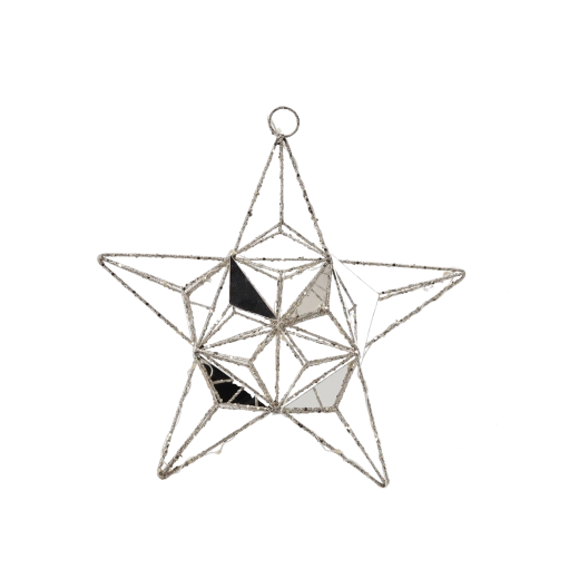 Lichtgevende kerstster LED 30 cm – geometrische hangdecoratie