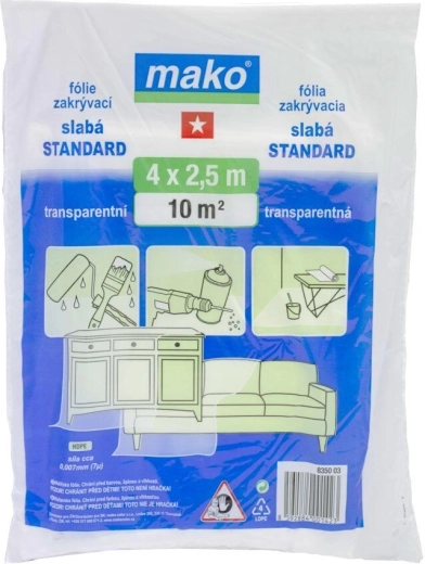 Afdekfolie 4 × 2,5 m, 7 µm