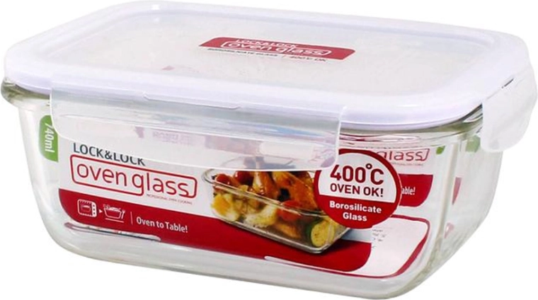 Glazen ovenschaal met deksel 740 ml van borosilicaatglas