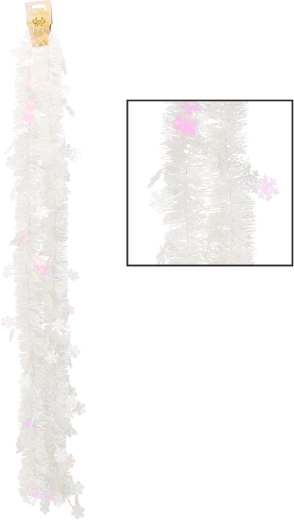 Witte kerstdecoratieve slinger 2 m