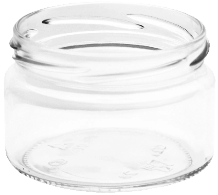 Glas 280 ml met schroefdraad FI 82