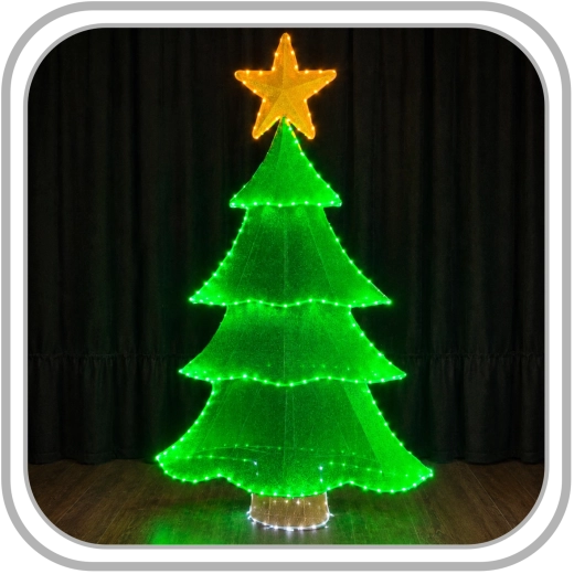 Kerstboom met LED-verlichting van 180 cm met 290 warmwitte leds