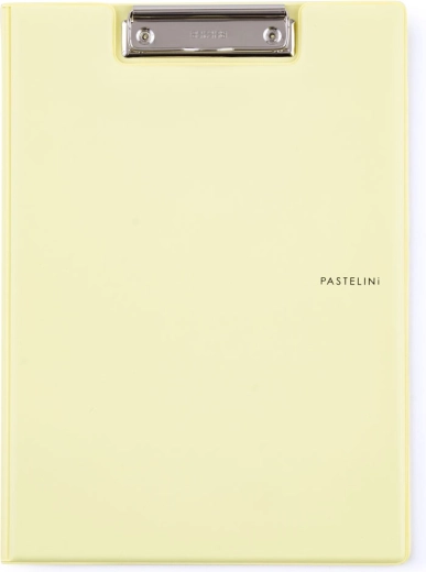 Dubbelmap A4 Pastelini gele kunststof onderlegger