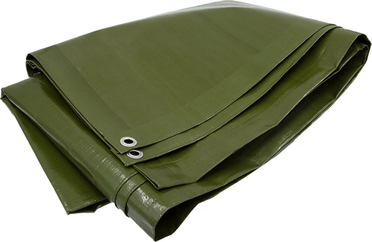 Afdekzeil met ringen groen 4 × 6 m 200 g/m²