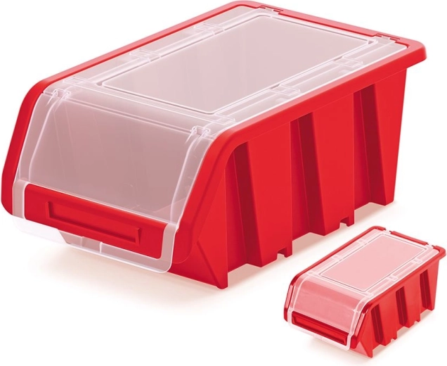Kunststof afsluitbare opbergbox TRUCK PLUS 230 × 160 × 120 mm, rood