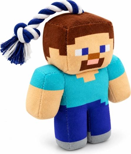 Minecraft-hondenspeelgoed met touw Steve