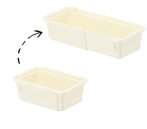 Uitschuifbare lade-organizer MiniMax 18,5–28,5 × 12,5 × 7 cm, beige