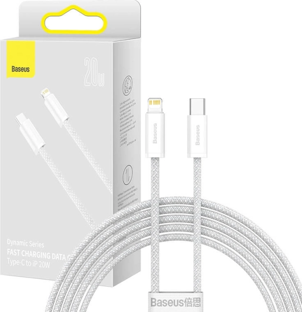 Baseus Dynamic kabel USB‑C naar Lightning 20 W, 2 m, wit