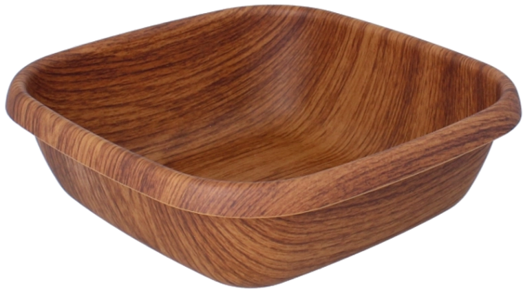 Plastic kom bruine 23 cm