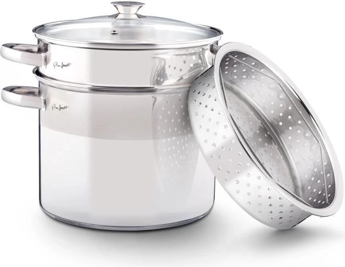 Lamart pastapot met vergiet en stoominzet 6 l