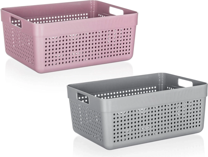 Plastic organizer TERRA 32,5 × 23,5 × 14 cm – mix van kleuren