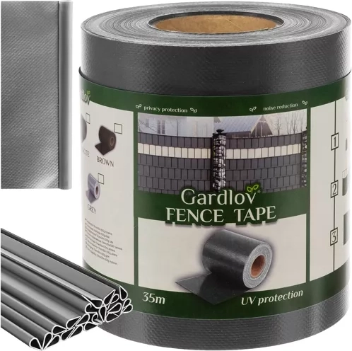 Grijze schuttingband Gardlov 19cmx35m