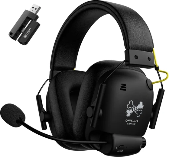 Draadloze gamingheadset Onikuma GT888 zwart