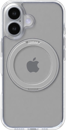 Transparante TORRAS Ostand Pro hoes voor iPhone 16