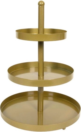 Metalen etagère voor koekjes 3-laags goud
