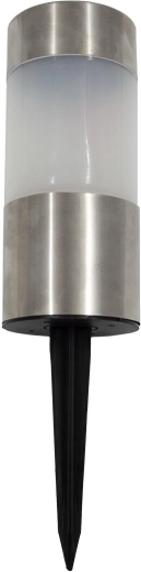 Zonne-LED tuinlamp van roestvrij staal, diameter 6 cm, hoogte 23 cm