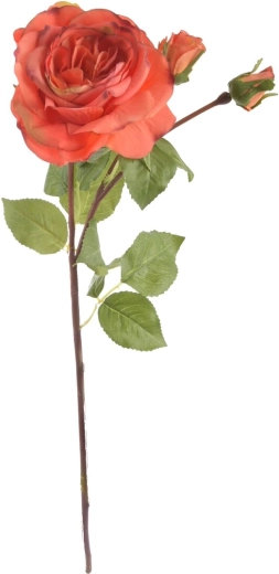 Kunstroos oranje 52 cm