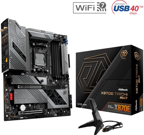 ASRock X870E Taichi Lite E‑ATX moederbord AM5 met DDR5, PCIe 5.0, USB4 en Wi‑Fi 7