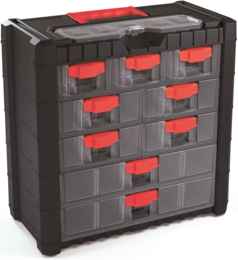 Kunststof hangende organizer Multicase Cargo 400 × 200 × 392 mm, 9 lades