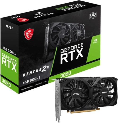 NVIDIA GeForce RTX 3050 ventus 2x e 6GB OC grafische kaart