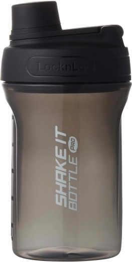 LocknLock Shake It shakerfles voor drinken 650 ml zwart