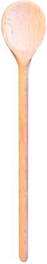 Houten ronde roerspatel 35 cm van beukenhout