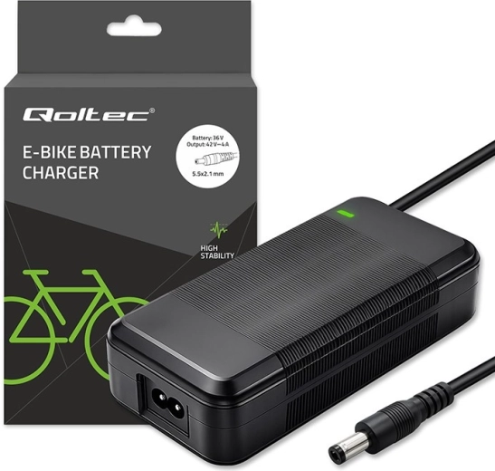 Lader voor e-bike en scooter 36 V (42 V, 4 A, 5,5×2,1) + voedingskabel