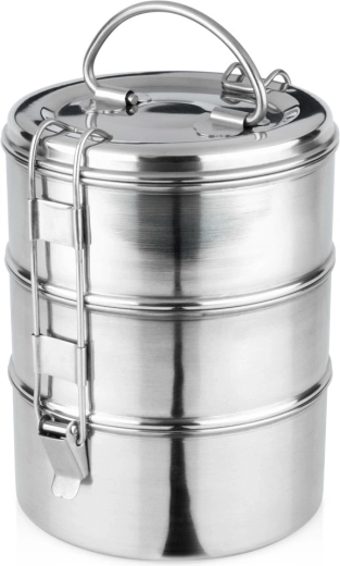Vilde roestvrijstalen driedelige lunchbox 3× 900 ml