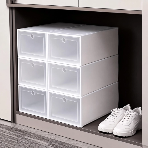 Modulaire afsluitbare schoenenorganizer met klep (12 stuks)