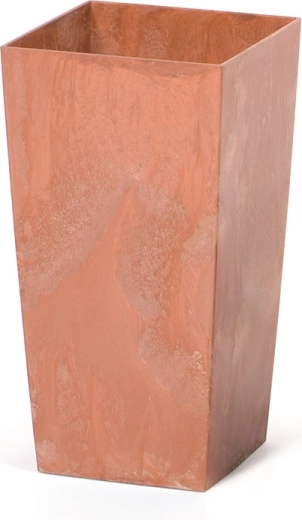 Bloempot Urbi Square betoneffect terracotta