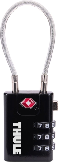 Thule TSA-combinatieslot met staalkabel - zwart