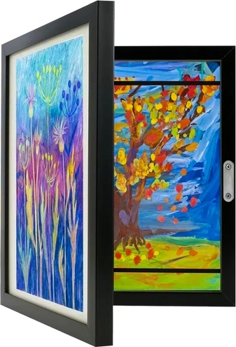 Kunstframe voor kinderwerkjes A4 met opbergruimte voor 150 creaties KRUZZEL