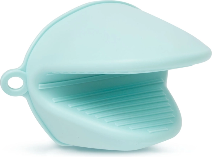 Blauwe siliconen ovenwant