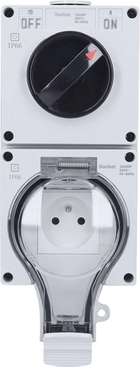 Solight buitenstopcontact IP66 met schakelaar