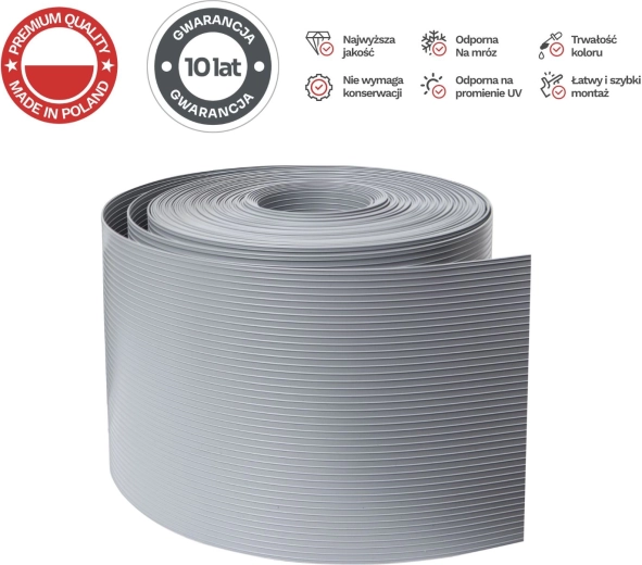 Schuttingband 26 m CLASSIC 19 cm PROTECTO grijs