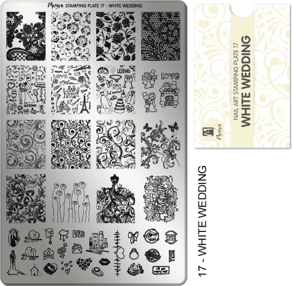 Moyra 17 Wedding – professionele stempelplaat voor nagels
