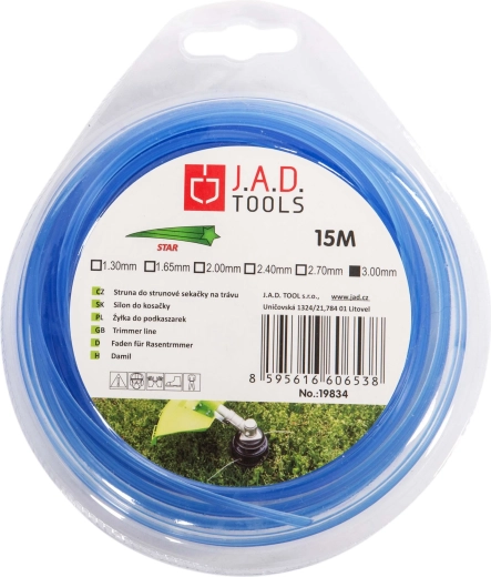 Stervormige trimmerdraad 2,4 mm, 15 m