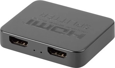 HDMI-splitter 1×2 4K met USB‑C‑voeding – zwart