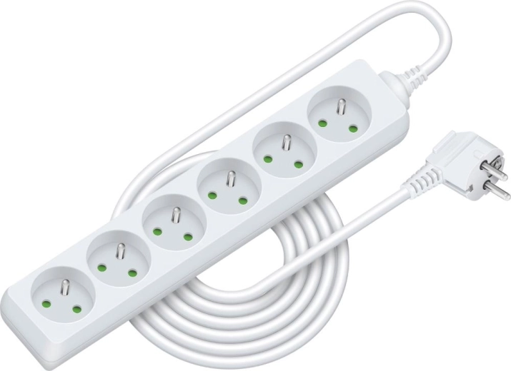 RETLUX-verlengsnoer, 5 m, 6 stopcontacten