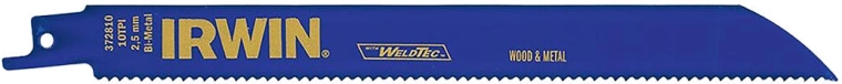Reciprozaagbladen voor metaal en hout 200 mm, 10 TPI (5 stuks) IRWIN