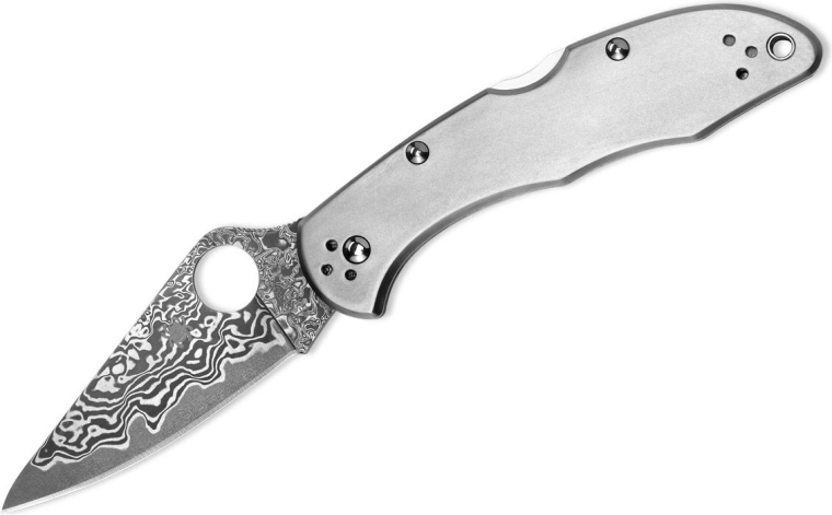 Zakmes Spyderco Delica 4 Titanium Damascus 7,4 cm