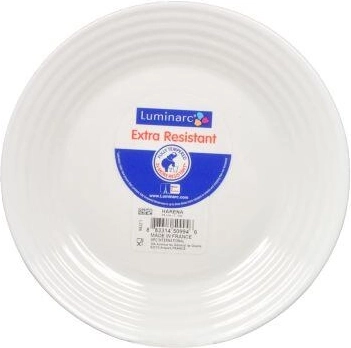 Glazen dessertbord Harena 19 cm wit