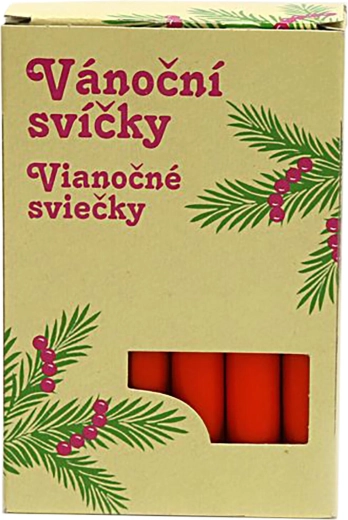 Rode druipvrije kaarsen voor de kerstboom - 12 stuks