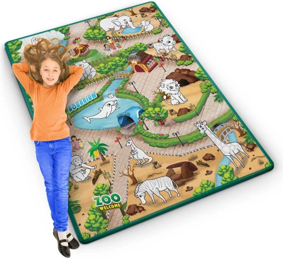 Opvouwbare schuimen kleurplaat-speelmat 120 × 92 cm Ricokids