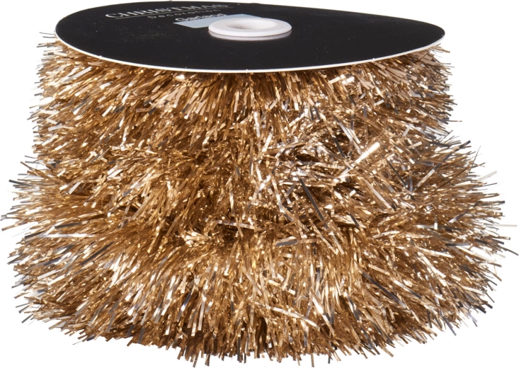 Gouden kerstslang 9 cm x 10 m