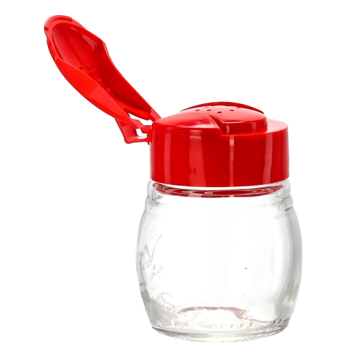 Glazen kruidenpotje 80 ml mix van kleuren