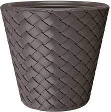 Bloempot Matuba, donkerbruin, 30 cm