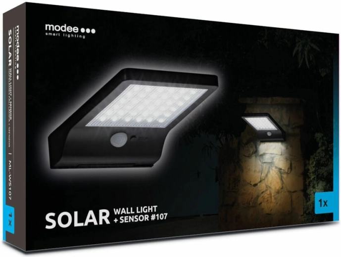 Wandgemonteerde solarlamp MODEE Smart Lighting 107 met bewegingssensor