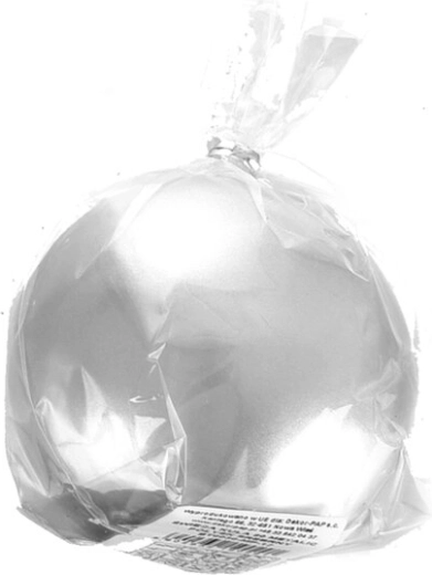 Decoratieve bolkaars zilver met metallic glans 8 cm